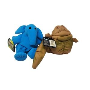 NWT Kenner Star Wars Beanie Plush Jabba the Hutt Max Rebo Rare 7" New